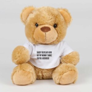 Daddy You're My Hero - Rude Swear Bear - Blue Bubble - Image 1 of 2