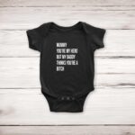 Mummy You're My Hero - Rude Babygrows & Sleepsuits - Blue Bubble - Image 4 of 4