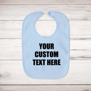 Personalised Text - Novelty Bibs - Blue Bubble - Image 3 of 4