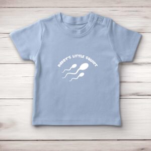 Daddy's Lttle Squirt - Rude Baby T-Shirts - Blue Bubble - Image 2 of 4