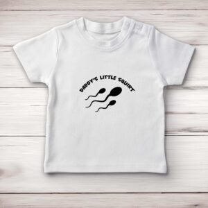 Daddy's Lttle Squirt - Rude Baby T-Shirts - Blue Bubble - Image 1 of 4