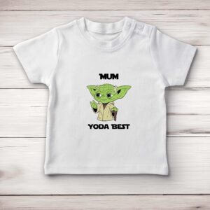 Mum Yoda Best - Geeky Baby T-Shirts - Blue Bubble - Image 1 of 4