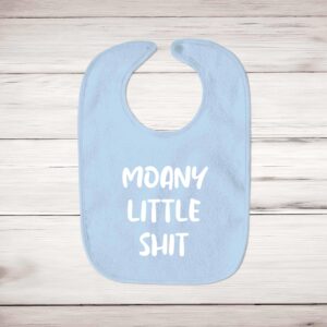 Moany Little Shit - Rude Bibs - Blue Bubble - Image 3 of 4