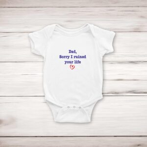 Ruined Your Life - Novelty Babygrows & Sleepsuits - Blue Bubble - Image 1 of 4