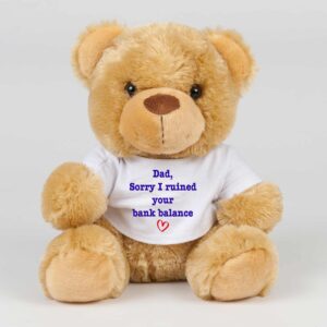 Ruined Your Bank Balance - Novelty Swear Bear - Blue Bubble - Image 1 of 2