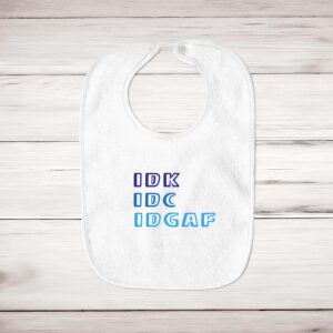 IDGAF - Novelty Bibs - Blue Bubble - Image 1 of 4