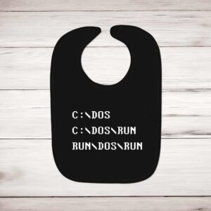 C DOS RUN - Geeky Bibs - Blue Bubble Print & Embroidery - Image 2 of 6