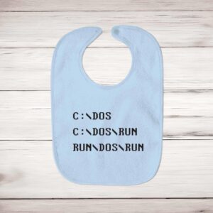 C DOS RUN - Geeky Bibs - Blue Bubble Print & Embroidery - Image 3 of 6